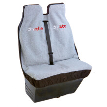 Dryrobe Double Car Seat Cover - Warm and Water-repellent - Synthetic Lambswool Lining - Super Tough and Durable - Grey