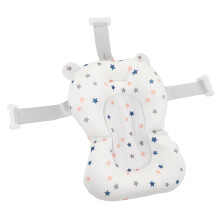 Floating Baby Bath Seat Cushion, Newborn Tub Supporter with Safety Belts Adjustable Foldable, Baby Bath Seat Cushion, 3 Snap Safety Belts for Infant