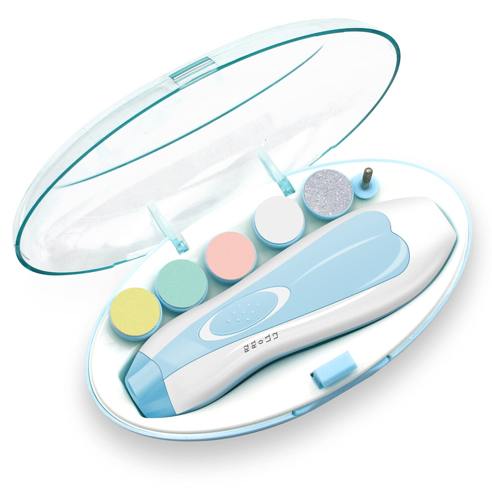 Baby Nail File, Electric Baby Nail Trimmer With Led Front Safe And Quiet Baby Nail Clipper With 6 Grinding Heads For Newborn Infant Toddler Ki Light Grtlpok