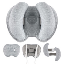 KAKIBLIN Baby Head Neck Support Pillow,2 in 1 Banana Neck Pillow for Baby,Babies Travel Pillows for Stroller,Adjustable Babies Pillows for Head(Gray)