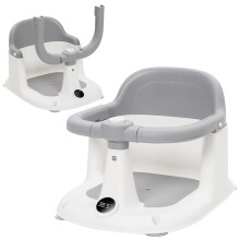Baby Bath Seat 6 Months+,Non-Slip Sit Up Baby Bath Chair with one-Touch Button for Easy Armrest Opening,Sound Button,High backrest,4 Suctions,Tempera