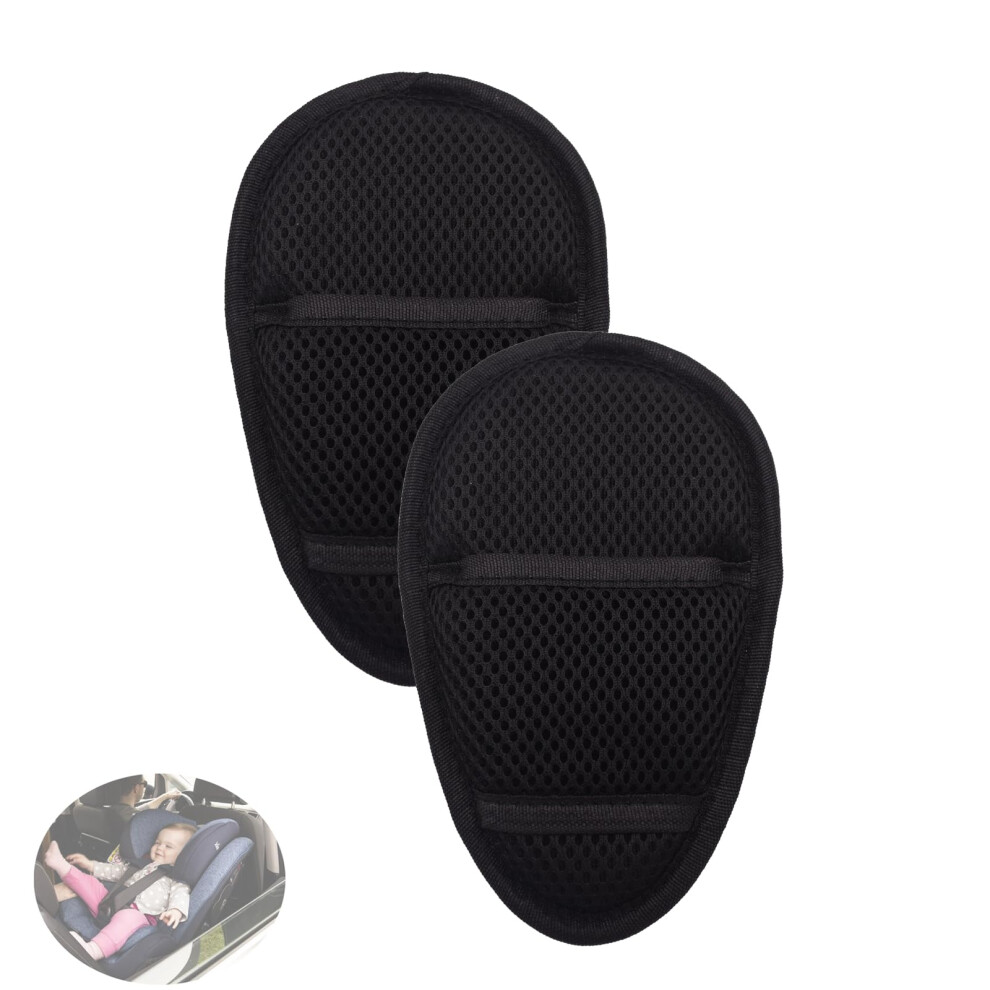 Peidog 2 Pack Car Seat Crotch Pad For Baby Stroller, Soft Seat Belt Strap Covers Universal For Newborns Infants Kids Child, Universal Cushion Crotch Pads Fo