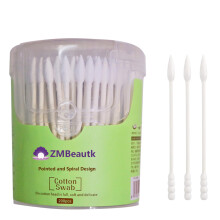 Akliocss 200Pcs Cotton Swabs Double Tipped Cotton Buds Spiral Head Multipurpose Safe Highly Absorbent Hygienic Cleaning Sterile Sticks