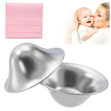 Pure Silver Nipple Shields for Breastfeeding, 2PCS Silver Nursing Cups to Protect and Soothe Sore Nipples, Silver Cups Breastfeeding Fits Nursing New