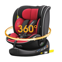 Reecle I-Size 360 Swivel Baby Car Seat, 40-150cm (0-12 Years), Compatible with ISOFIX (Red)