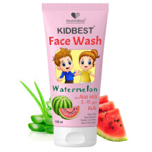 HealthBest Kidbest Face wash for Kids | Normal Skin, Sensitive Skin & Dry Skin | Tear, Paraben, SLS free | Watermelon Flavor | 100ml