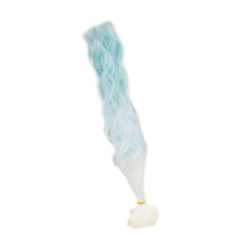 Parrucca per bambola onde ad acqua 30 cm/1 m sfumato bianco-azzurro