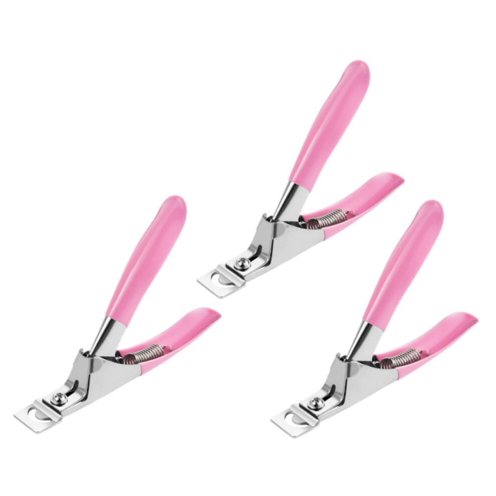 3pcs UShaped Stainless Steel Nail Clippers Ultra Sharp Precision Blades for Manicure Pedicure