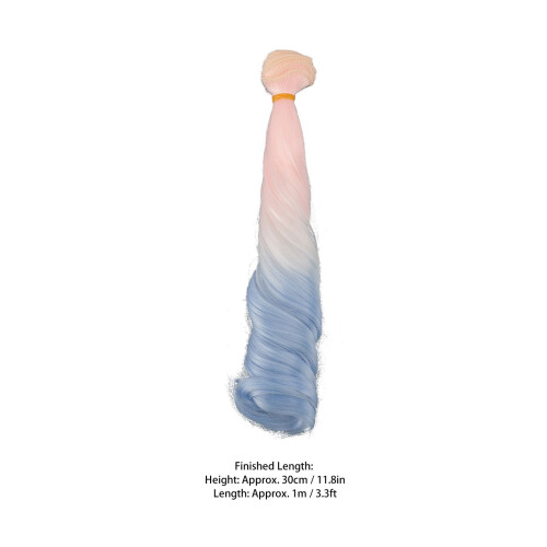 BJD-Perücke 9-1, Pink-Blau 1m/30cm 1