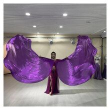 Large Metallic Purple Praise Dance Flags with Scalable Rods for Church Worship Performances