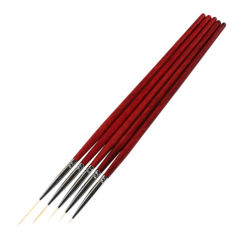 5pcs Professional Nail Art Pen Set with Precise Fine Tip for DIY Manicure and Salon Use