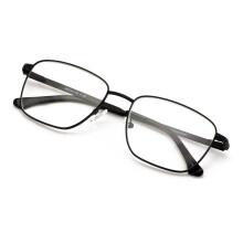 Heren leesbril van volledig titanium, groot formaat, breed model - heldere glazen, optisch montuur +2,25