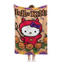 Hello Kitty Anime Flanelldecke, warm und superweich, für Wohnzimmer und Schlafzimmer, Geschenkidee für Freunde, Kollegen, Jungen und Mädchen –