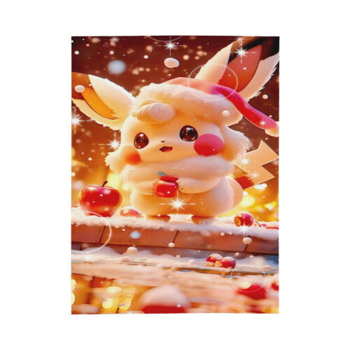 Blaincéad Lomra Pikachu - Blaincéad Caithimh Thar a Bhog, Gnéithe Leapa do Pháistí - Thar a Bhog 40"X30" 1