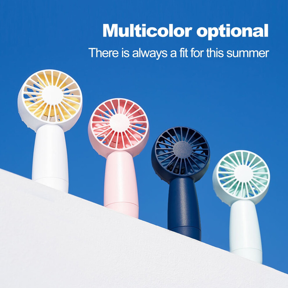 Hesroicy 1 Set Handheld Fan 3 Wind Speeds 3-Blade Brushless Motor Ultra-Long Life Battery Standable Strong Airflow Cooling Fan School Accessory 9173940869493
