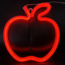Letreiro de néon LINLIN, compatível com Apple, luminária de néon LED, abajur, alimentado por USB e bateria, decoração de parede para quarto.