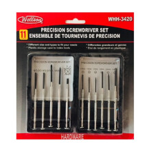 WHH-3420 - CACCIAVITE DI PRECISIONE, SET DA 11 PEZZI, DIVERSE MISURE E TIPI