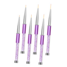 Nail Art Pen Set 6pcs with Metal Ball Dotting Tools for Precise Detailing and Gel Painting