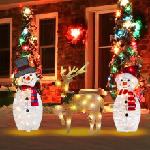 Christmas Savings Clearance! PRETXORVE LED Light Up Penguin Christmas Decoration Garden Luminescent Decoration Acrylic Set(requires Assembly)