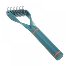 Pet Grooming Brush - Double Sided Shedding and Dematting Undercoat Rake Comb for Dogs and Cats,Extra Wide