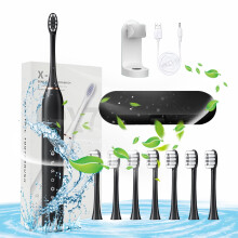 Bürstenköpfe, 6 Stufen, inklusive Halterung und Reiseetui, USB-Ladefunktion, vollautomatische Ladefunktion, Schallwellen-Zahnbürste mit weichen
