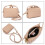 Bolsa transversal feminina em PU trançado bege. 5