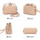 Bolsa transversal feminina em PU trançado bege. 6
