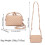 Bolsa transversal feminina em PU trançado bege. 3