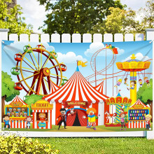 Painel de fundo de carnaval de 72x44 polegadas para decoração de festas temáticas de carnaval | Banner de jogos de circo, fundo decorativo