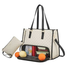Sac fourre-tout pour femme, sac pour ordinateur portable avec compartiment à déjeuner, grand sac à main pour le travail et les loisirs.