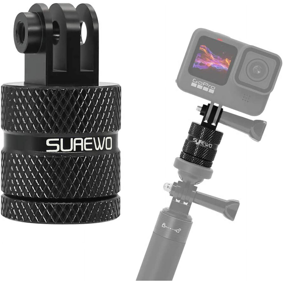 Aluminum 1/4 Inch 20 Camera Mount, 360 Degree Rotation Tripod Mount Adapter Compatible With Gopro Hero 10 ,Hero Black 9448196908730
