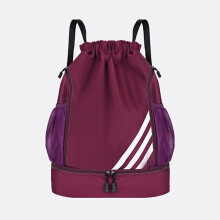 Sporttas voor dames met trekkoord voor schoenen, yogarugzak - op voorraad, roze rood