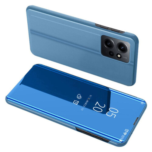 Capa com espelho transparente SKALO compatível com Xiaomi Redmi Note 12 4G - Azul