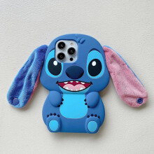 Capa de silicone tricotada 3D compatível com iPhone 15/14/13/12/11 Pro Max e 15 Pro - Capa traseira macia e resistente a quedas.