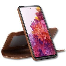 Nahkainen lompakkokotelo "iPhone 14Pro-yhteensopiva" irrotettavalla vahvalla magneetilla, ruskea
