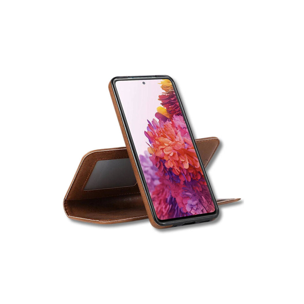 Leather Wallet Case 'Compatible With Iphone 14 Pro' With Strong Magnet Removable Brown 9448196910221