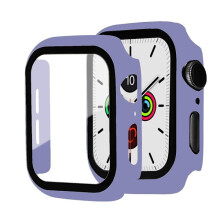 Glass+ Cover für Apple Watch 44 mm/40 mm, 42 mm/38 mm, kompatibel mit Series 6/5/4/3/SE, Displayschutzfolie + Bumper, Meeresblau