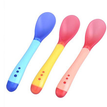 3-teiliges Set kleiner Kleinkinder-Besteckteile, Babylöffel aus Kunststoff, hitzebeständiges Kindergeschirr