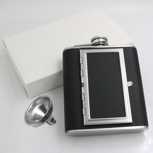 Φορητή φιάλη 5/6oz Flagon Hip Flask με χωνί πούρων για ουίσκι, βότκα, κρασί, αλκοόλ,