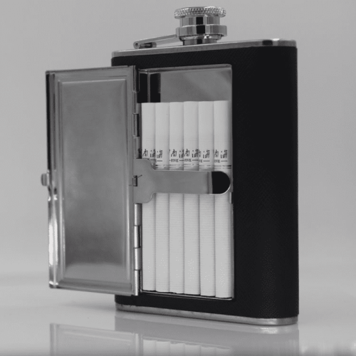 Φορητή φιάλη 5/6oz Flagon Hip Flask με χωνί πούρων για ουίσκι, βότκα, κρασί, αλκοόλ, 1