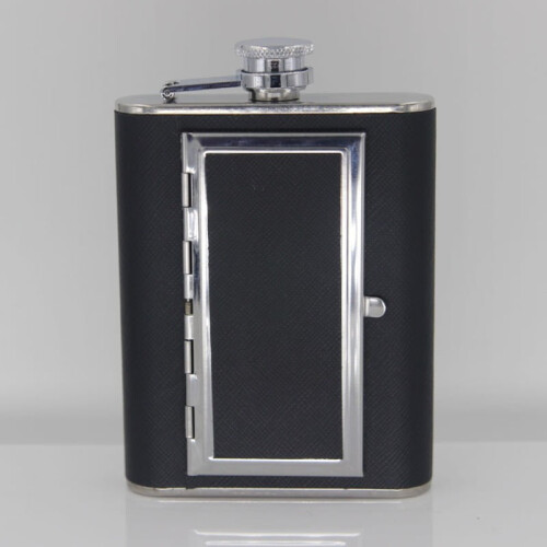 Φορητή φιάλη 5/6oz Flagon Hip Flask με χωνί πούρων για ουίσκι, βότκα, κρασί, αλκοόλ, 2