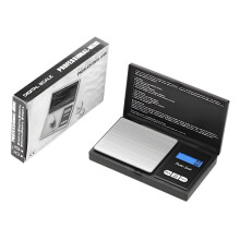 Összecsukható digitális zsebmérleg/mini mérleg/ékszermérleg (0,01-500 g) fekete, 500 g