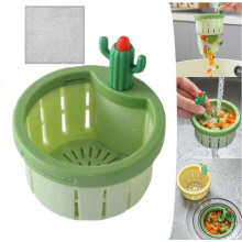 Kayannuo Saldi di ritorno a scuola: Filtro per lavello da cucina Cactus, cestello di scarico automatico, rete filtrante di sollevamento