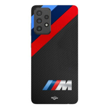 Telefoonhoes - MANIACASE - Samsung Galaxy A53 - Silicone TPU - Zwart - BMW M Power Logo