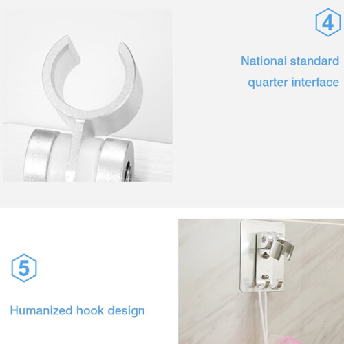 Hi.FANCY Wall Mounted Stand Bracket Bathroom Handheld Shower Sprayer Holder Adjustable 2