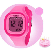 Silicone LED Light Digital Sport Wrist Watch Kid Women Girl Men Boy PK