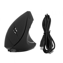 Ergonomikus függőleges vezeték nélküli egér2.4GHz1600DPI optikai, újratölthető gamer egér laptophoz, PC-hez, asztali számítógéphez