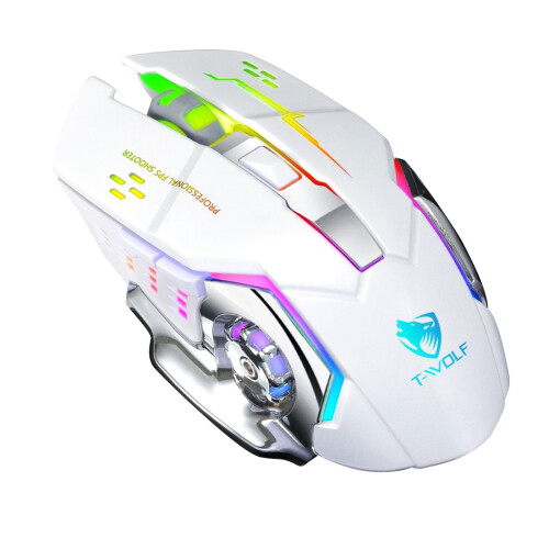Wolf V6 Mouse cu fir Joc mecanic Calculator Curse electronice Cai Programare macro, Mouse