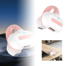 Auriculares de un solo oído con clip, no intrauriculares ni suprauriculares, de conducción ósea.