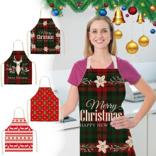 Jacenvly Nuovi set di ornamenti natalizi Natale Classico festivo Grembiule in lino Decorazioni per il bagno Regali di Natale Nightmare Before